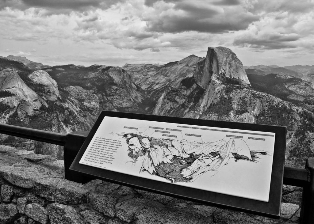 Half-Dome-Sign-Black-and-White-Yosemite-National-Park
